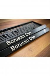 Borusan Oto Plakalık 2 Adet Uzun Siyah Parlak Plakalık Tüm Araçlar Esnek Plastik Dikdörtgen - 3