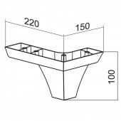 Lüks Mobilya Kanepe Sehpa Puf Koltuk Ayağı 10 cm Kahverengi Ahşap Desenli Ayak thumbnail 7
