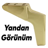 Logan Lüks Mobilya Kanepe Sehpa Tv Ünitesi Koltuk Ayağı 16 Cm Parlak Gold Baza Ayakları - 2
