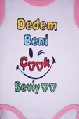 YENİ SEZON DEDEM BENİ ÇOK SEVİYO YAZILI PAMUK BEBEK BADİ ZIBIN - 2