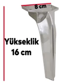 Repla Lüks Mobilya Kanepe Sehpa Tv Ünitesi Koltuk Ayağı 16 Cm Parlak Krom Baza Ayakları thumbnail 5