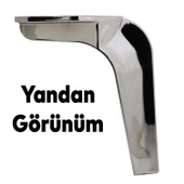 Repla Lüks Mobilya Kanepe Sehpa Tv Ünitesi Koltuk Ayağı 16 Cm Parlak Krom Baza Ayakları thumbnail 3