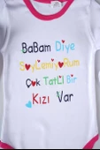 YENİ SEZON BABAM DİYE DEMİYORUM YAZILI BEBEK ÇOCUK UZUN KOL PAMUK BADY ZIBIN thumbnail 10