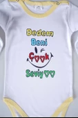 YENİ SEZON DEDEM BENİ ÇOK SEVİYO YAZILI BEBEK ÇOCUK UZUN KOL PAMUK BADY ZIBIN - 1