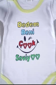YENİ SEZON DEDEM BENİ ÇOK SEVİYO YAZILI BEBEK ÇOCUK UZUN KOL PAMUK BADY ZIBIN - 10