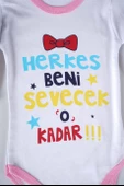 YENİ SEZON HERKES BENİ SEVECEK YAZILI BEBEK ÇOCUK UZUN KOL PAMUK BADY ZIBIN - 4