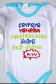 YENİ SEZON ÇEVREYE VERDİĞİM YAZILI BEBEK ÇOCUK UZUN KOL PAMUK BADY ZIBIN - 2
