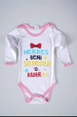 YENİ SEZON HERKES BENİ SEVECEK YAZILI BEBEK ÇOCUK UZUN KOL PAMUK BADY ZIBIN - 3