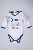YENİ SEZON ADAMIN DİBİSİN DEDE YAZILI BEBEK ÇOCUK UZUN KOL PAMUK BADY ZIBIN - 3