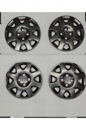 1998 Model / Honda Civic Uyumlu 14 Inch Füme Renk Plastik Jant Kapağı 4 Adet Esnek Kırılmaz - 1