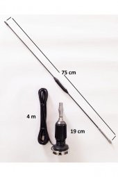 İtibar Anten Telsiz Mıknatıslı Bobinli Krom - 2