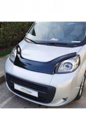 Peugeot Bipper Ön Kaput Koruma Rüzgarlığı 3mm Akrilik (Abs) Parlak Siyah Deflektör 2007-2016 thumbnail 4