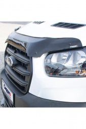 İtibar Ford Transit Ön Kaput Koruma Rüzgarlığı 3mm Akrilik (ABS) Parlak Siyah Deflektör 2014-2018 - 2