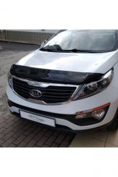 İtibar Kia Sportage Ön Kaput Koruma Rüzgarlığı 3mm Akrilik (ABS) Parlak Siyah Deflektör 2011-2015 thumbnail 4