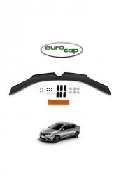 İtibar Renault Symbol Ön Kaput Koruma Rüzgarlığı 3mm Akrilik (ABS) Parlak Siyah Deflektör 2013-> thumbnail 1