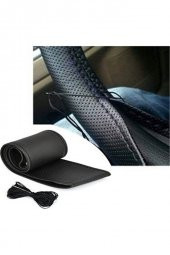 İtibar Ford Direksiyon Kılıfı Dikme Yeni Model Lüks Terletmez Siyah Özel Suni Deri thumbnail 2