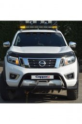 Nissan Navara Ön Kaput Koruma Rüzgarlığı 3mm Akrilik (ABS) Parlak Siyah Deflektör 2016-2020 - 2