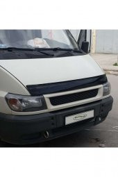 İtibar Ford Transit Ön Kaput Koruma Rüzgarlığı 3mm Akrilik (ABS) Parlak Siyah Deflektör 2002-2006 thumbnail 3