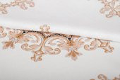Finezza Frame Baskılı Kumaş Kreme Çiçekli  Kırlent Kılıfı 45x45  İkili - 1433 - 4