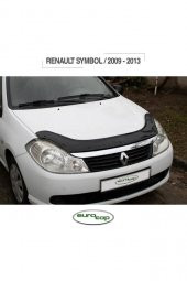 İtibar Renault Symbol Ön Kaput Koruma Rüzgarlığı 3mm Akrilik (Abs) Parlak Siyah Deflektör 2009-2013 thumbnail 2