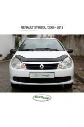 İtibar Renault Symbol Ön Kaput Koruma Rüzgarlığı 3mm Akrilik (Abs) Parlak Siyah Deflektör 2009-2013 thumbnail 3