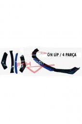 İtibar 4 Parça Ön Lip Üniversal Ön Tampon Eki Piano Black Kırmızı-mavi-sarı-gri-beyaz - 4