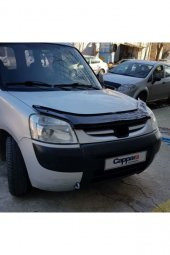 İtibar Citroen Berlingo Ön Kaput Koruma Rüzgarlığı 3mm Akrilik (ABS) Parlak Siyah Deflektör 2004-09 thumbnail 3