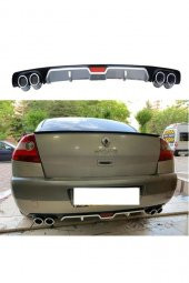 Renault Megane 2 Sedan Difüzör Arka Tampon Eki 4 Egzoz Çıkışlı - 3