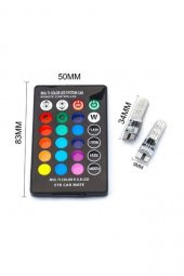 İtibar Kumandalı T10 Park Ampulu 16 Renkli Çakarlı Rgb Teknolojili 2 Adet thumbnail 1