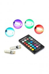 İtibar Kumandalı T10 Park Ampulu 16 Renkli Çakarlı Rgb Teknolojili 2 Adet thumbnail 2