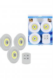 3lü Uzaktan Kumandalı Yapışkanlı Kablosuz Led Spot Lambalar - 1