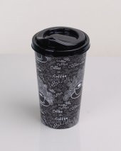 Kahve Bardağı - Kapaklı Desenli 650ML - 2