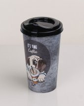 Kahve Bardağı - Kapaklı Desenli 650ML - 3