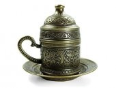 Osmanlı Motifli Kahve Fincanı - Sarı - 2