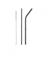 5 Parça Metal Pipet - Paslanmaz Çevre Dostu Metal Pipet Fırça Seti - 3
