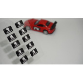Skoda Logo 3D Cam Açma Torpido Konsol Ayna Çıkartma Seti - 1