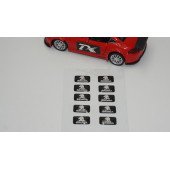 Skoda Logo 3D Cam Açma Torpido Konsol Ayna Çıkartma Seti - 2