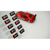 Audi RS Logo 3D Cam Açma Torpido Konsol Ayna Çıkartma Seti thumbnail 1