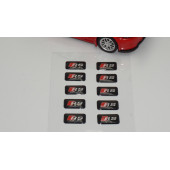 Audi RS Logo 3D Cam Açma Torpido Konsol Ayna Çıkartma Seti thumbnail 2