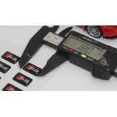 Audi RS Logo 3D Cam Açma Torpido Konsol Ayna Çıkartma Seti thumbnail 4