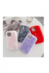 Vestel Venüs E4 Kılıf Peluş Tüylü Swarovski Taşlı Pofuduk Silikon Tpu Kapak - 2