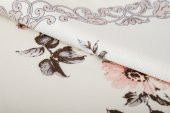 Finezza Gardenya Baskılı Kumaş Kreme Çiçekli Kırlent Kılıfı 45x45 cm - 1440 - 3