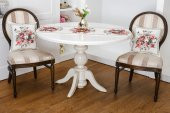Finezza Gardenya Baskılı Kumaş Kreme Çiçekli Kırlent Kılıfı 45x45 cm - 1440 - 4