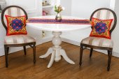 Finezza Belize Baskılı Saten Kumaş Kırmızıya Siyah Kırlent Kılıfı 45x45 cm- 1443 - 4