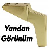 Lüks Mobilya Kanepe Sehpa TV Ünitesi Koltuk Ayağı 16 cm Parlak Gold Baza Ayak - 2