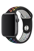 Apple Watch 42-44 Mm Uyumlu Delikli Renkli Silikon Kordon - 5