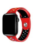 Apple Watch 42-44 Mm Uyumlu Delikli Renkli Silikon Kordon - 8