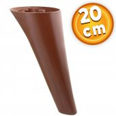 Lüks Mobilya Kanepe Sehpa TV Ünitesi Koltuk Ayağı 20 cm Ahşap Desenli Kahverengi Baza Ayak thumbnail 1