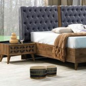 Lüks Mobilya Kanepe Sehpa TV Ünitesi Koltuk Ayağı 20 cm Ahşap Desenli Kahverengi Baza Ayak thumbnail 6