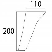 Lüks Mobilya Kanepe Sehpa TV Ünitesi Koltuk Ayağı 20 cm Ahşap Desenli Kahverengi Baza Ayak thumbnail 9